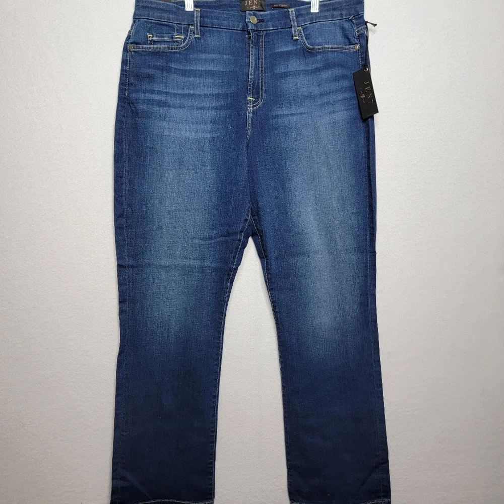 Women's JEN7‎ Slim Straight Blue Jeans SIZE 18 Misses  #878